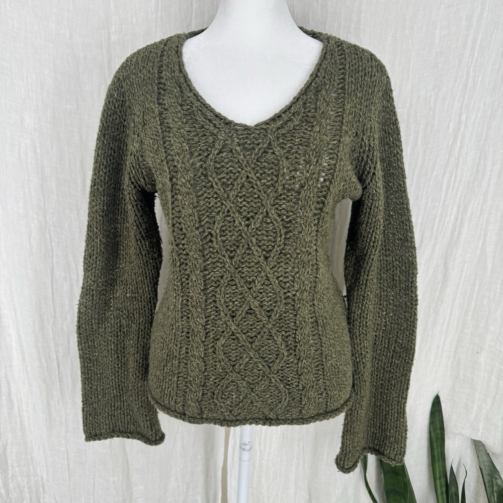 Earthy Chunky Knit Sweater M Granola Forest Fairy Goblin Cottage Indie Grunge